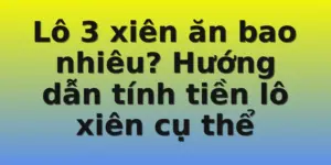 Lô 3 xiên ăn bao nhiêu? Hướng dẫn tính tiền lô xiên cụ thể